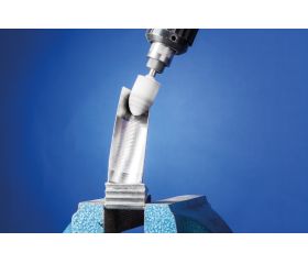 Punta de desbaste Poliflex forma cónica en punta Ø 10x20 mm mango Ø 3 mm aglomerante TX A80