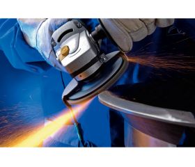 Disco de láminas lijadoras POLIFAN PFC 115x22,23 mm cónico A40 SG STEELOX acero/acero inoxidable