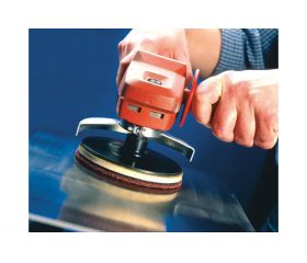 Rodaja con sistema velcro POLIVLIES PVKR corindón Ø 115 mm A100G para lijado fino y acabado con amoladora angular