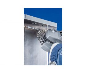 Carda redonda, trenzada RBG Ø 100x12 mm M14 alambre de acero Ø 0,50 mm amoladora angular