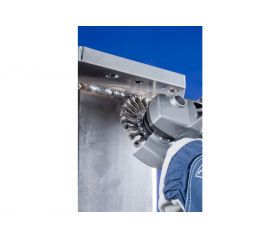 Carda redonda, trenzada RBG Ø 100x12 mm M14 alambre de acero Ø 0,50 mm amoladora angular