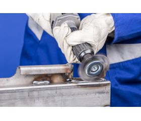 Carda redonda POS, trenzada RBG Ø 76x6 mm, mango Ø 6 mm alambre de acero Ø 0,35