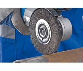 Carda redonda, sin trenzar RBU Ø 115x12 mm M14 alambre de acero Ø 0,30, amoladora angular