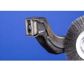 Carda redonda ancha, sin trenzar RBU Ø 100x20x agujero variable alambre de acero Ø 0,30 amoladora