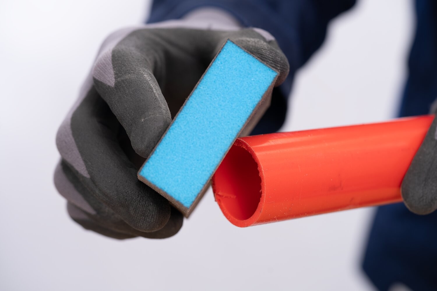 Set de esponjas abrasivas resistentes al agua 69x98x26 mm A60, A100, A180, cuatro caras, para aplicación universal