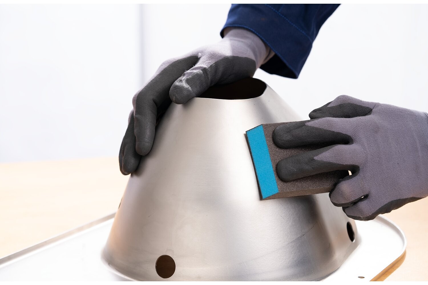 Set de esponjas abrasivas resistentes al agua 69x98x26 mm A60, A100, A180, cuatro caras, para aplicación universal