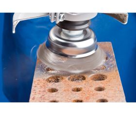 Carda vaso, trenzada TBG Ø 65 mm M14 alambre de acero Ø 0,35 mm amoladora angular