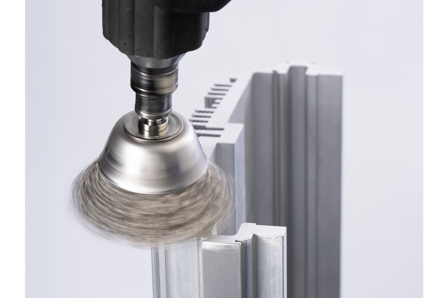 Carda vaso INOX-TOTAL sin trenzar RBUIT Ø 50 mm, mango Ø 6 mm, Ø 0,30 mm alambre de acero inoxidable