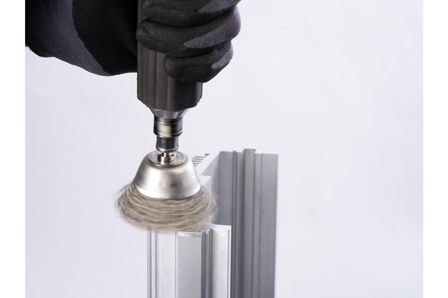 Carda vaso INOX-TOTAL sin trenzar RBUIT Ø 50 mm, mango Ø 6 mm, Ø 0,30 mm alambre de acero inoxidable