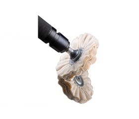 Disco de paño TR sisal Ø 80x10 mm agujero Ø 10 mm para prepulido basto con pasta de pulir