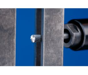 Fresa para ángulos de metal duro WKN Ø 03x07 mm, mango Ø 3 mm, Z3P medio universal, dentado cruzado