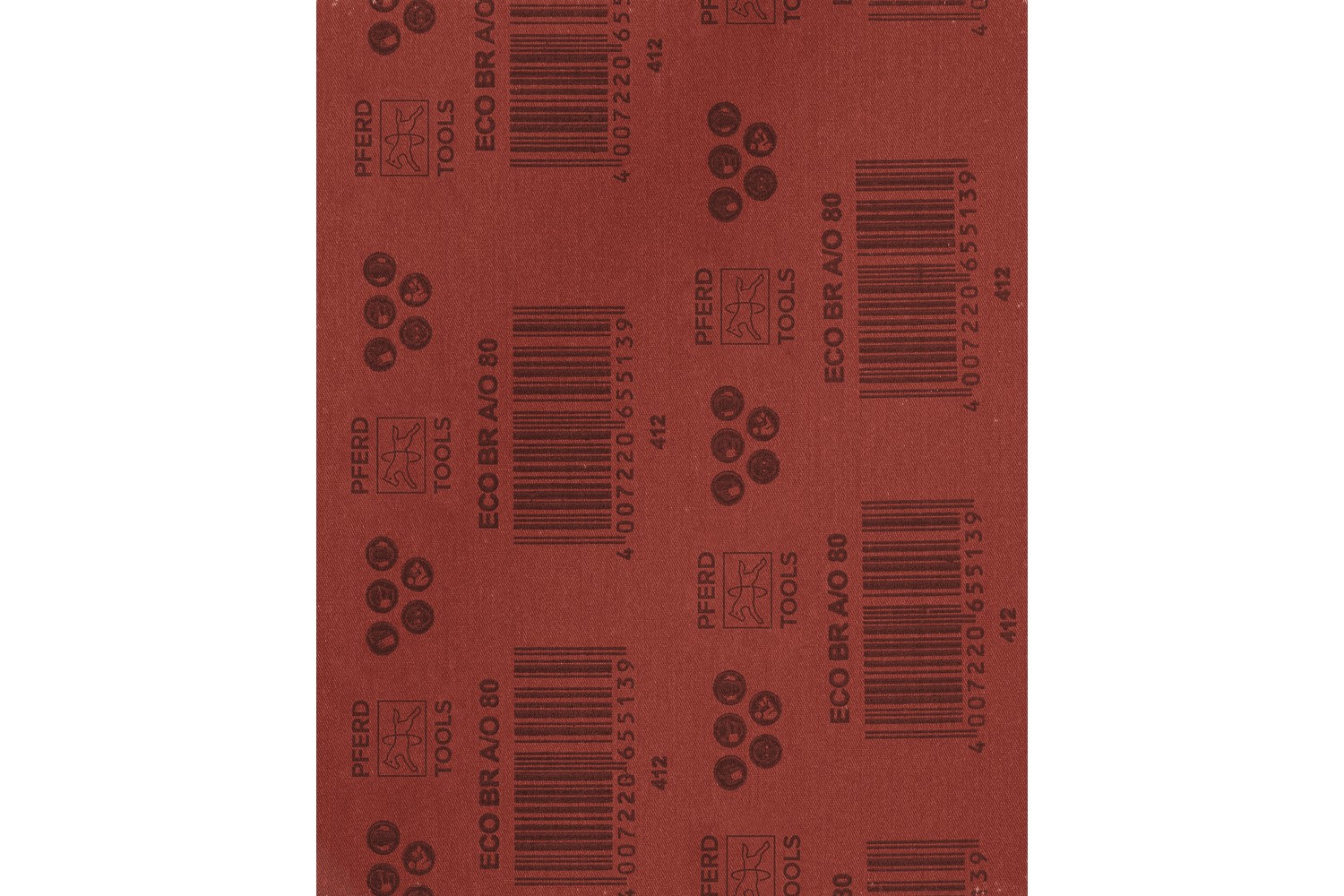 Pliegos de lija soporte de tejido, corindón 230x280 mm BG ECO BR A100, universal para madera, pintura y barniz