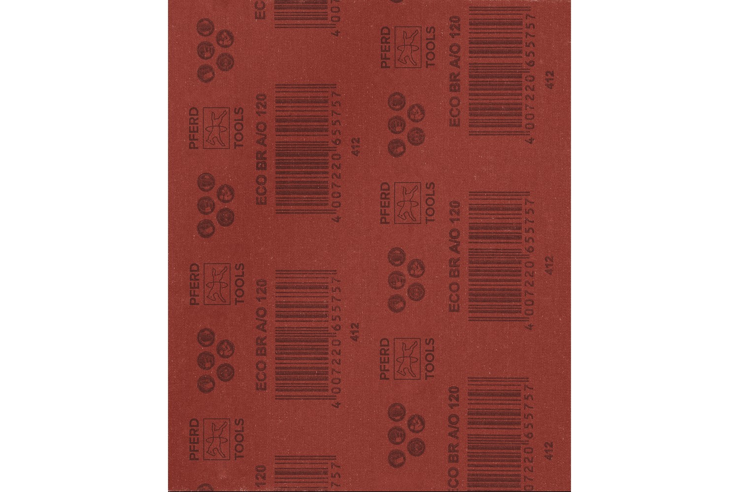 Pliegos de lija soporte de tejido, corindón 230x280 mm BG ECO BR A120, universal para madera, pintura y barniz