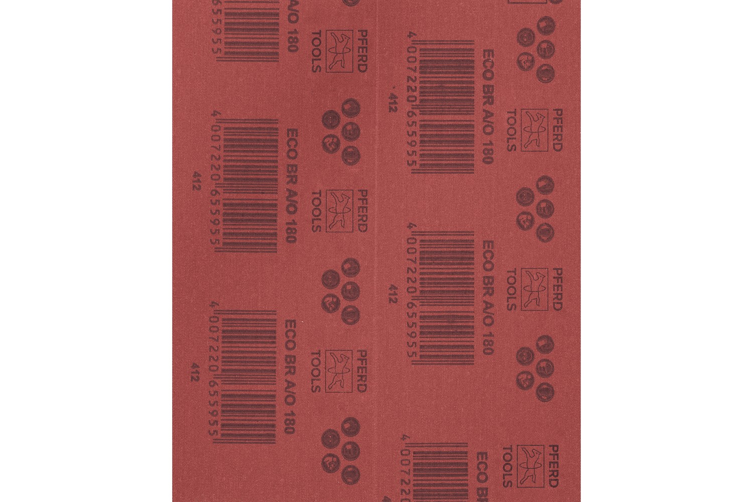 Pliegos de lija soporte de tejido, corindón 230x280 mm BG ECO BR A180, universal para madera, pintura y barniz