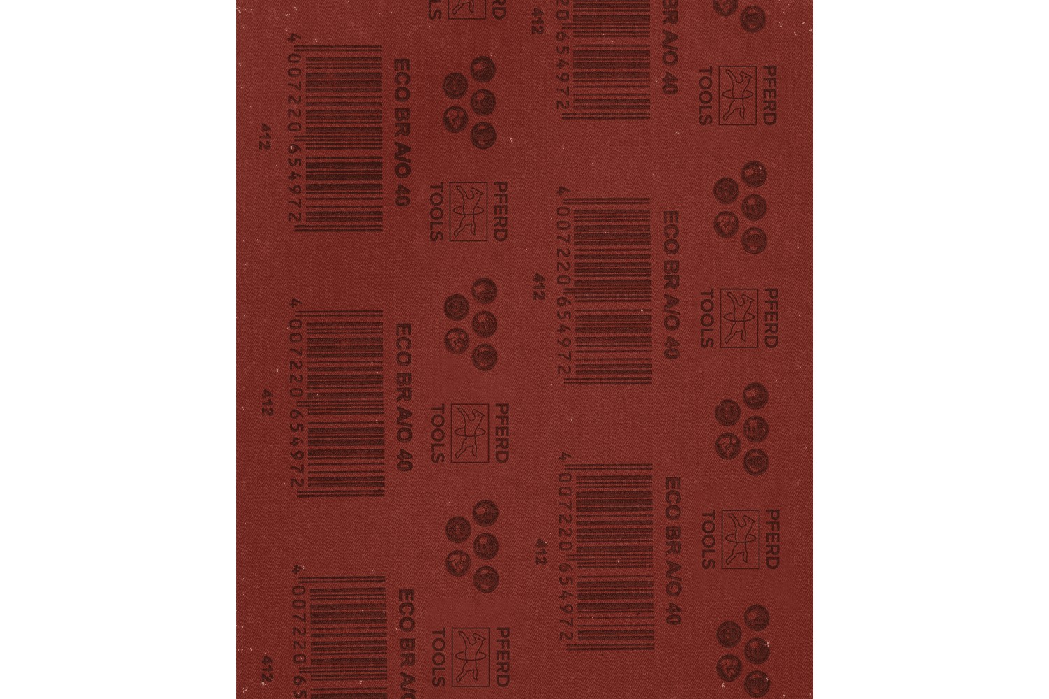 Pliegos de lija soporte de tejido, corindón 230x280 mm BG ECO BR A40, universal para madera, pintura y barniz