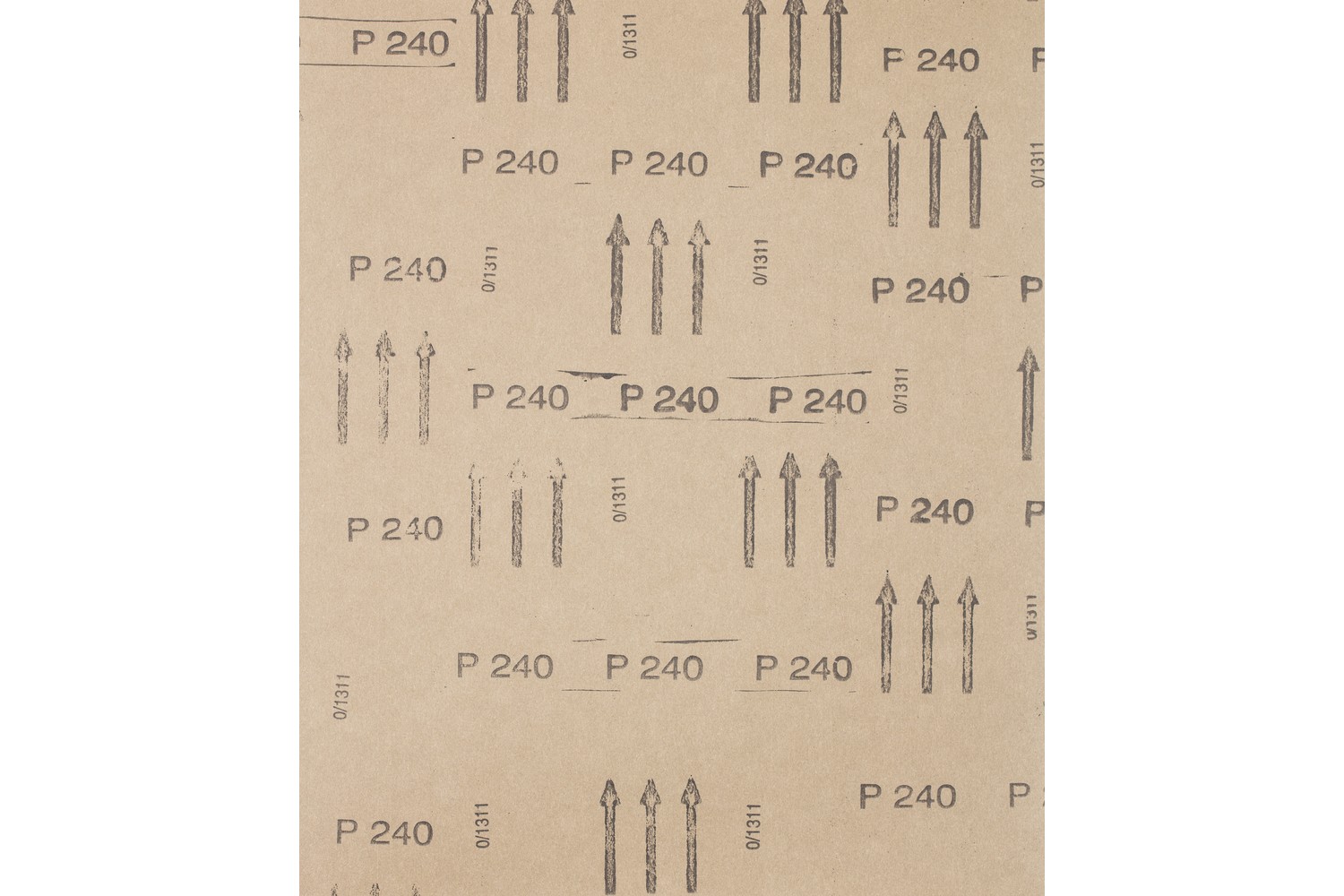 Papel pliego de lija de corindón 230x280 mm BP A240 universal para madera, color y pintura