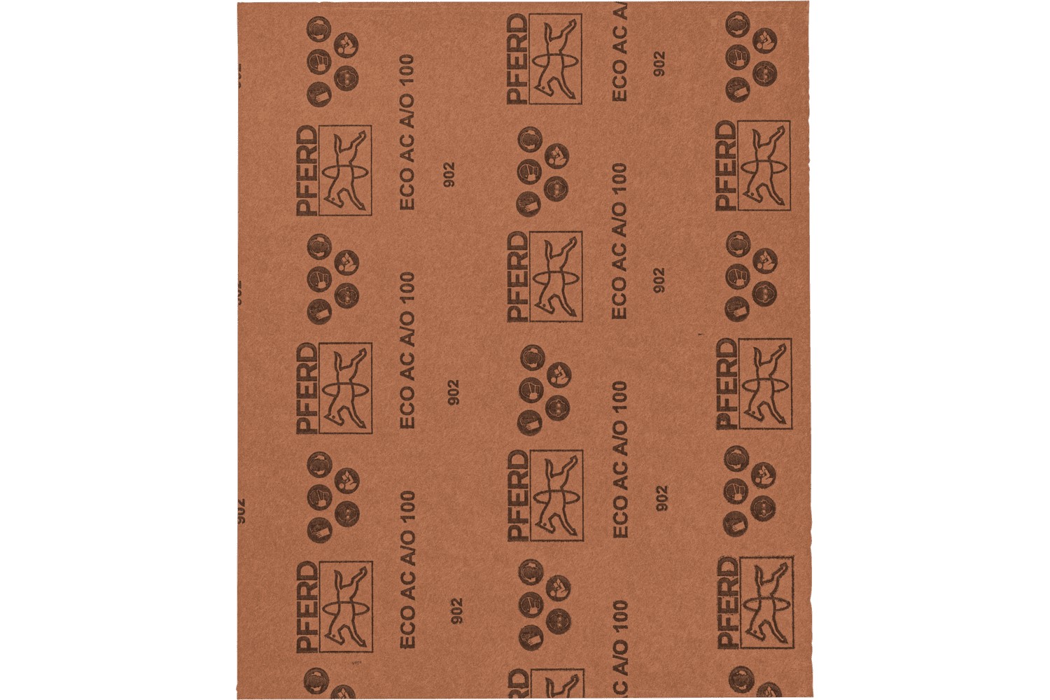 Pliego de lija de papel universal, corindón, 230x280 mm BP ECO AC A100, con recubrimiento antiadherente