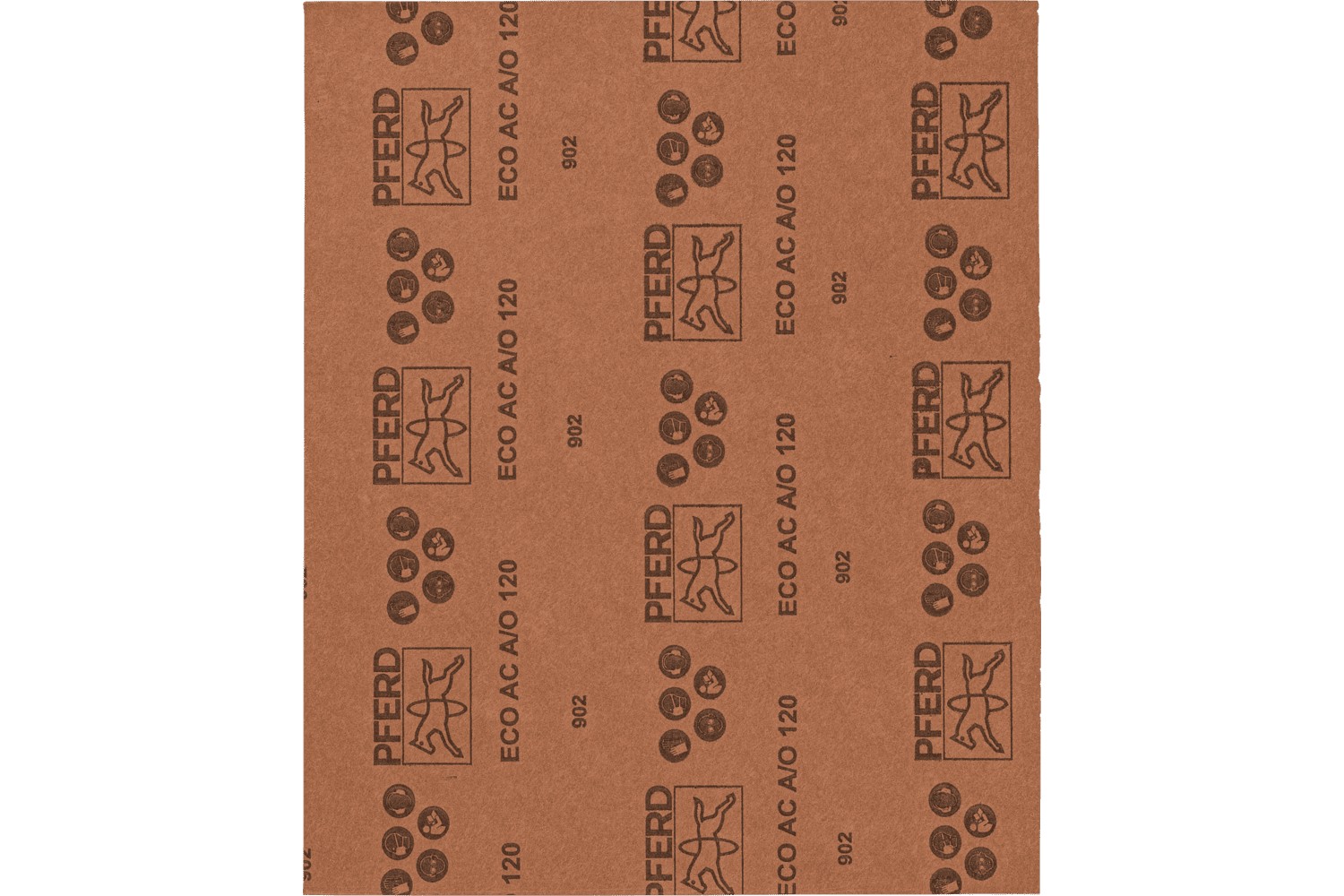 Pliego de lija de papel universal, corindón, 230x280 mm BP ECO AC A120, con recubrimiento antiadherente