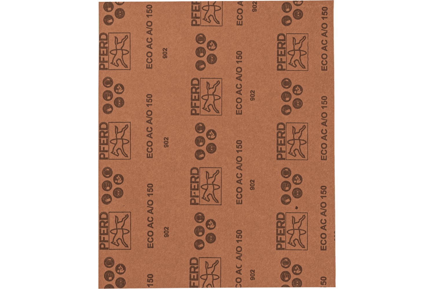 Pliego de lija de papel universal, corindón, 230x280 mm BP ECO AC A150, con recubrimiento antiadherente