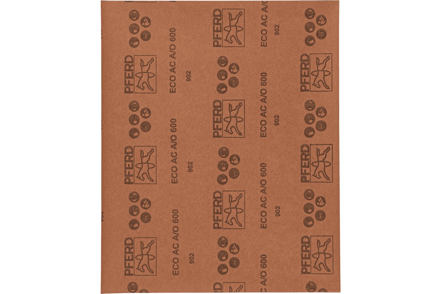 Pliego de lija de papel universal, corindón, 230x280 mm BP ECO AC A600, con recubrimiento antiadherente