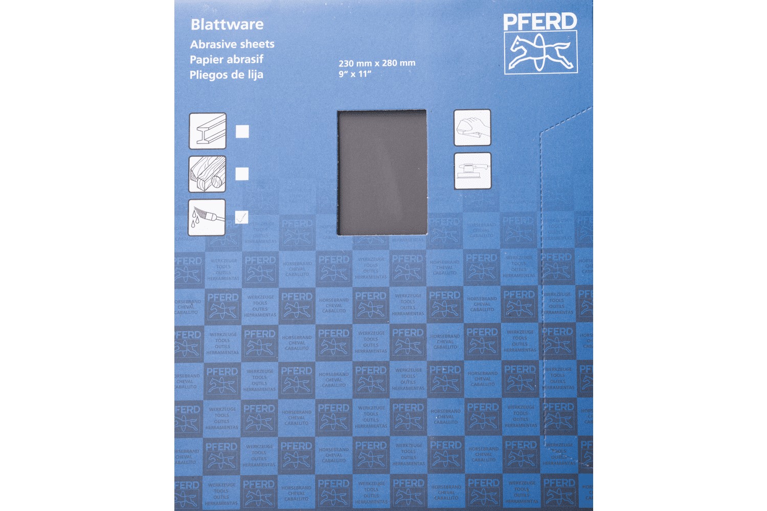 Pliego de lija de papel resistente al agua, 230x280 mm BP-W ECO PAINT SiC1000 para trabajos de repaso de pintura