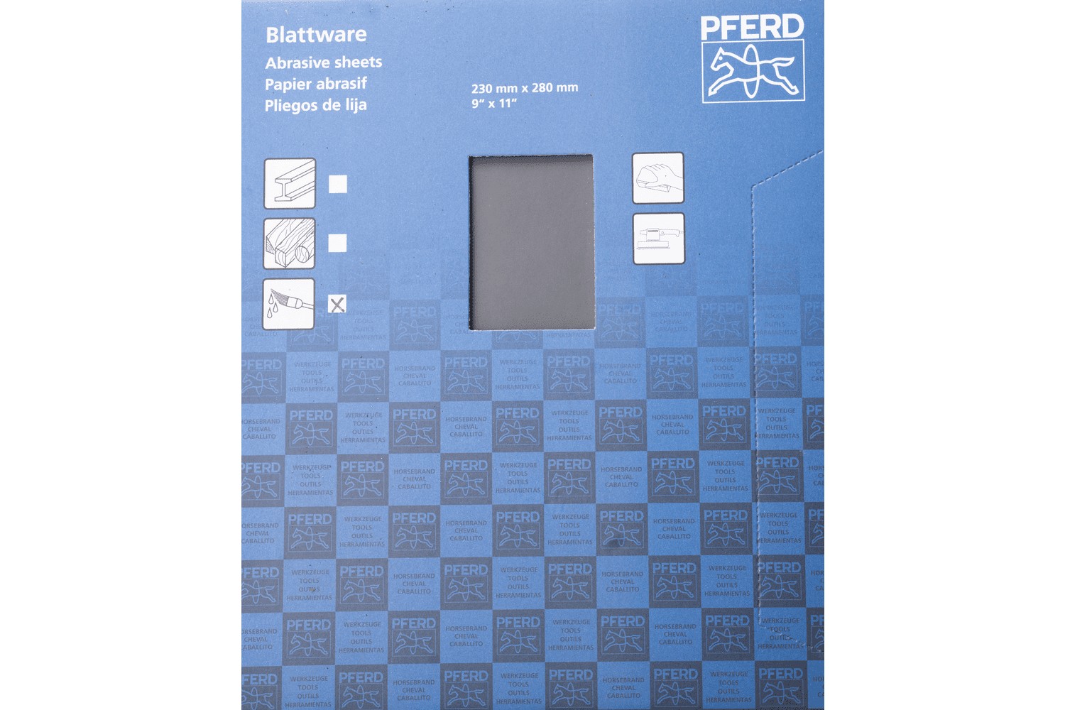 Pliego de lija de papel resistente al agua, 230x280 mm BP-W ECO PAINT SiC2000 para trabajos de repaso de pintura