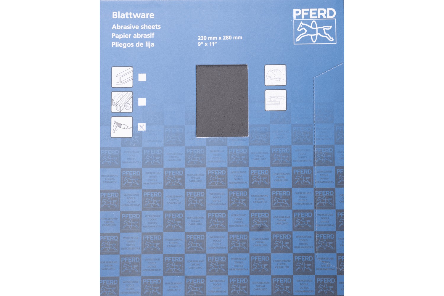 Pliego de lija de papel resistente al agua, 230x280 mm BP-W ECO PAINT SiC320 para trabajos de repaso de pintura