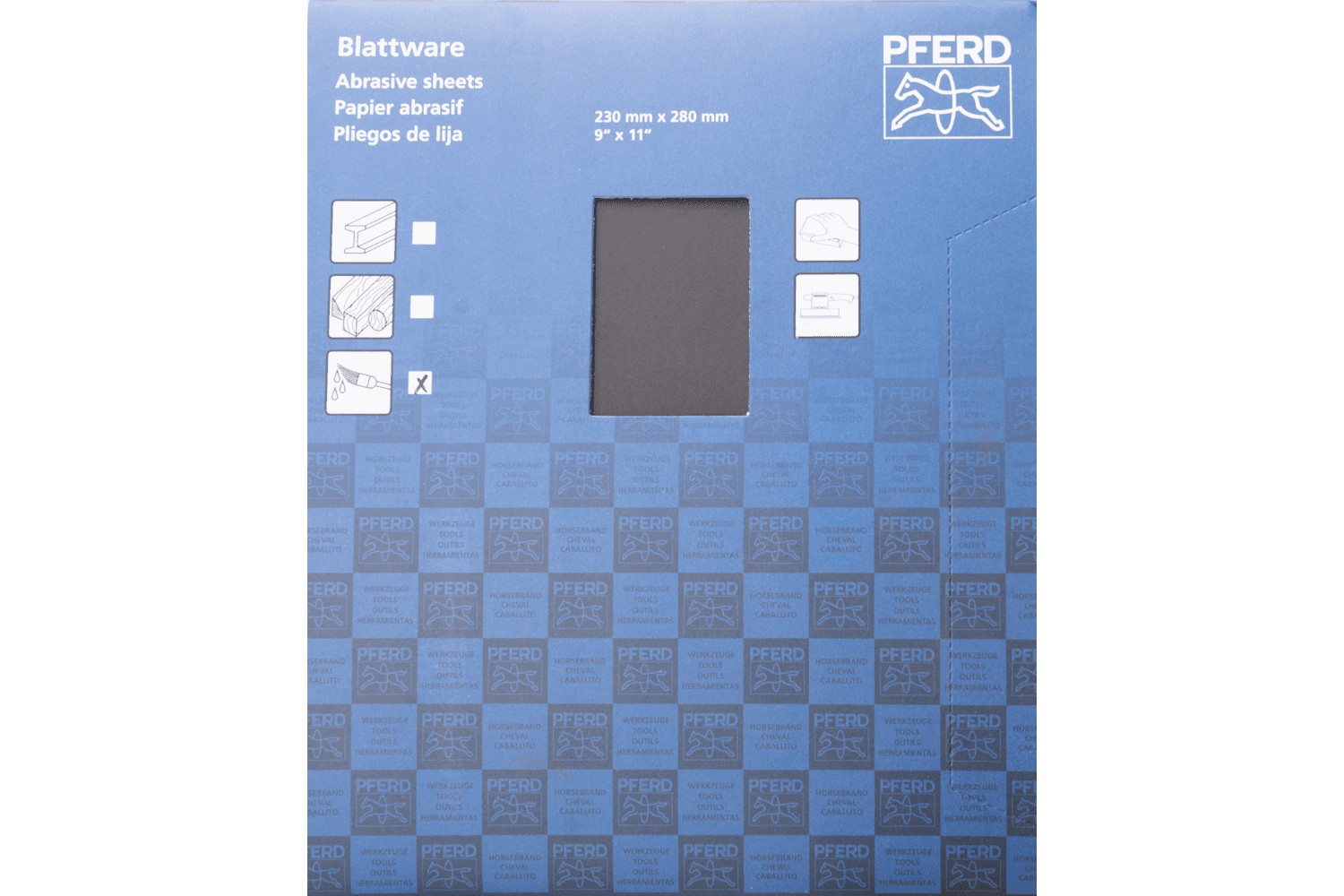 Pliego de lija de papel resistente al agua, 230x280 mm BP-W ECO PAINT SiC600 para trabajos de repaso de pintura