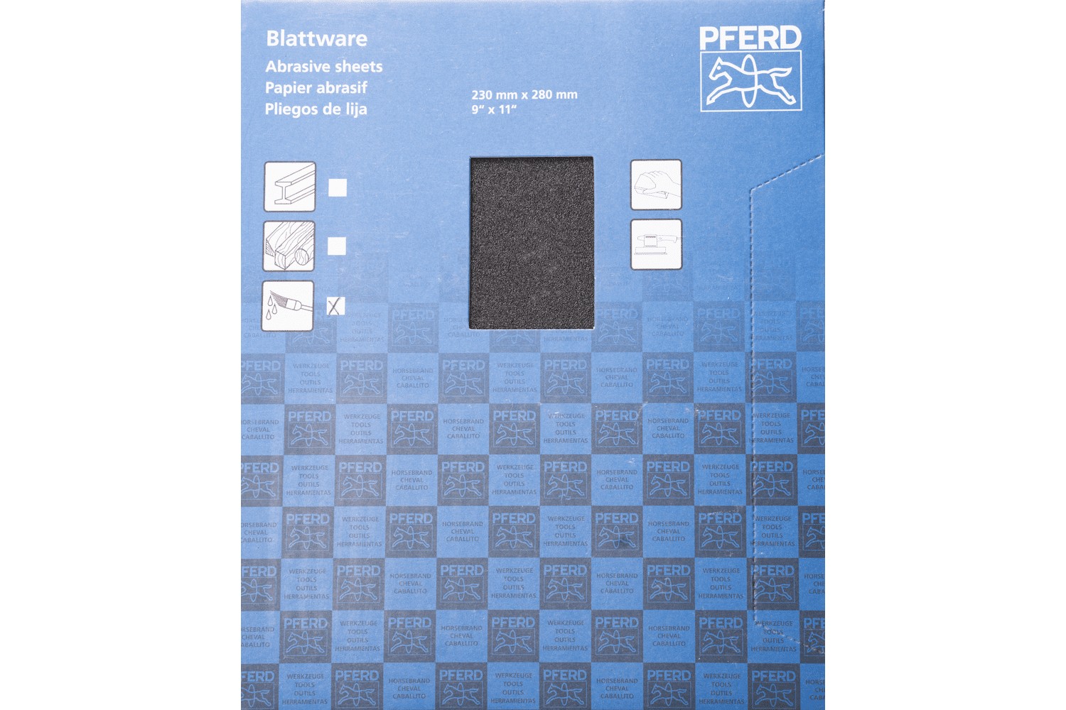 Pliego de lija de papel resistente al agua, 230x280 mm BP-W ECO PAINT SiC80 para trabajos de repaso de pintura