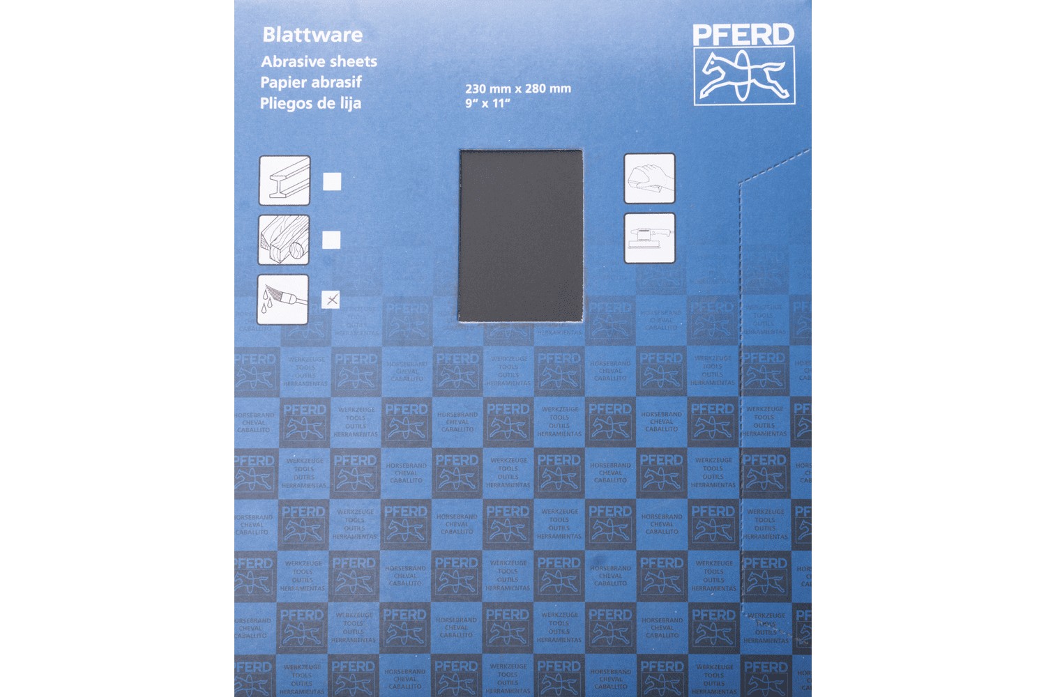 Pliego de lija de papel resistente al agua, 230x280 mm BP-W ECO PAINT SiC800 para trabajos de repaso de pintura