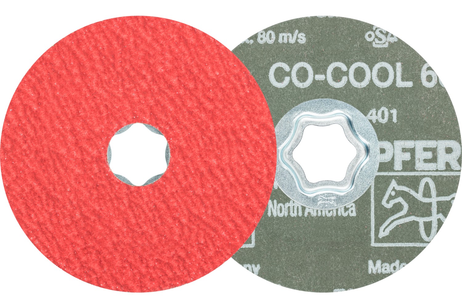 Disco de lija COMBICLICK, grano cerámico, Ø 100 mm CO-COOL60 para acero inoxidable