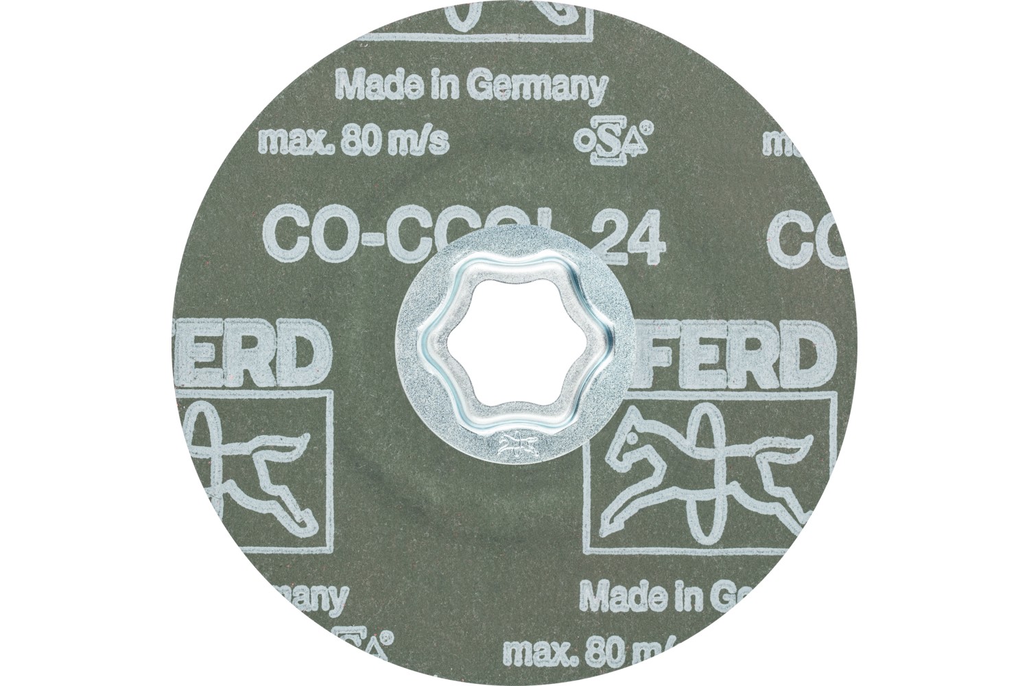 Disco de lija COMBICLICK, grano cerámico, Ø 115 mm CO-COOL24 para acero inoxidable