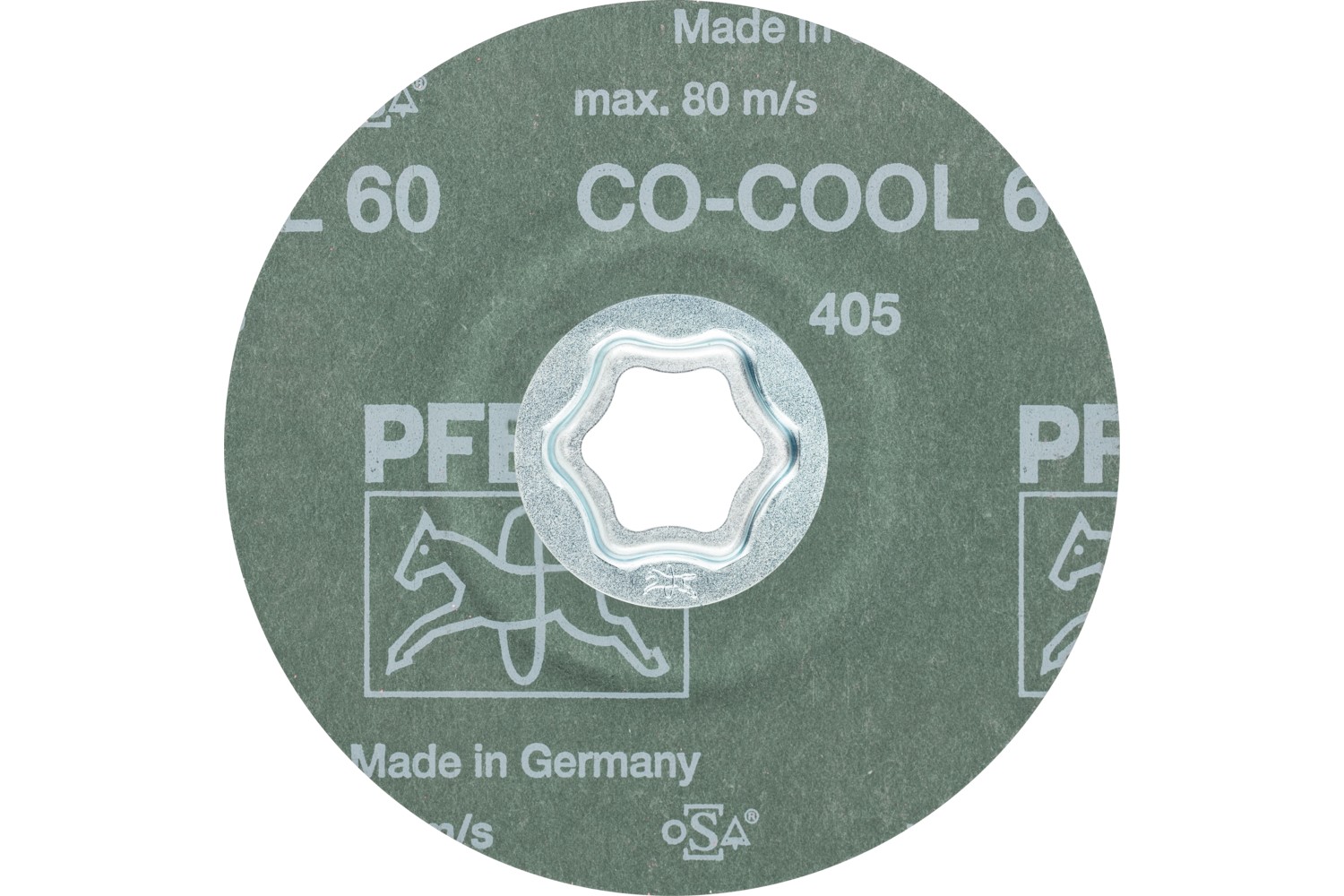 Disco de lija COMBICLICK, grano cerámico, Ø 115 mm CO-COOL60 para acero inoxidable