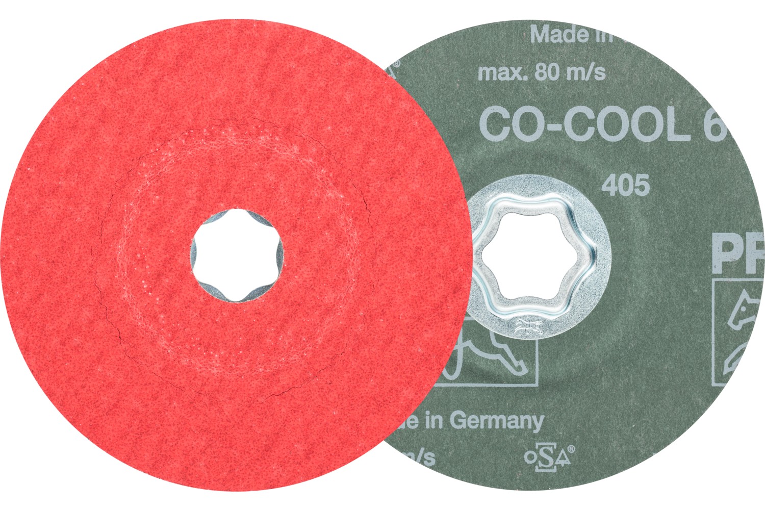 Disco de lija COMBICLICK, grano cerámico, Ø 115 mm CO-COOL60 para acero inoxidable