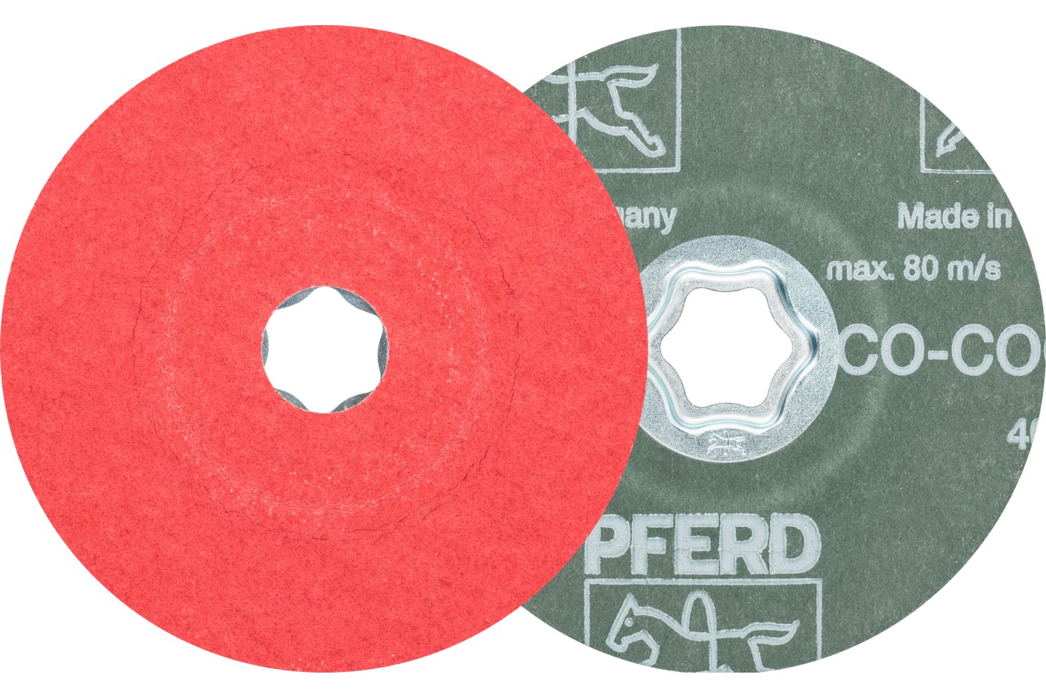 Disco de lija COMBICLICK, grano cerámico, Ø 115 mm CO-COOL80 para acero inoxidable