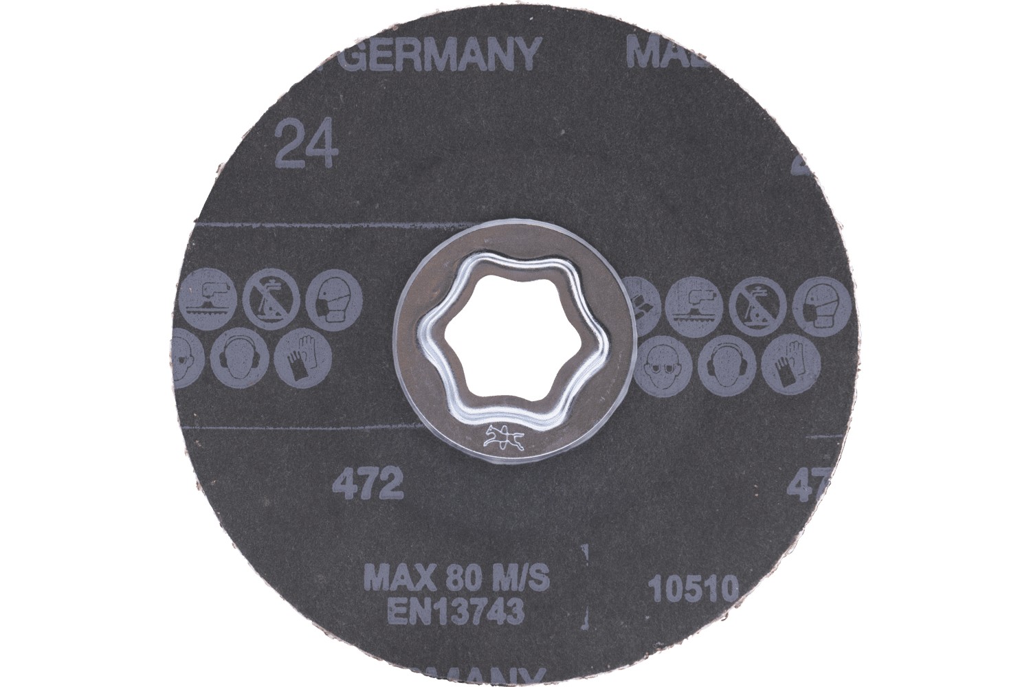 Disco de fibra con grano cerámico COMBICLICK Ø 115 mm CO-COOL24 para el amolado más frío en acero inoxidable 