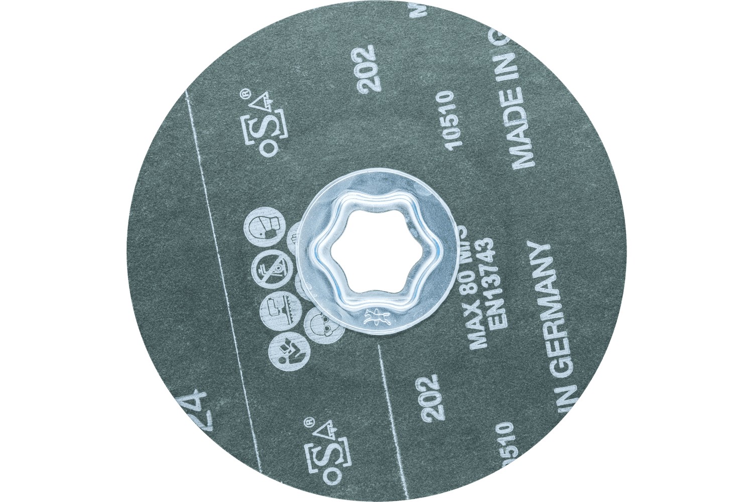 Disco de fibra con grano cerámico COMBICLICK Ø 125 mm CO-COOL24 para el amolado más frío en acero inoxidable 