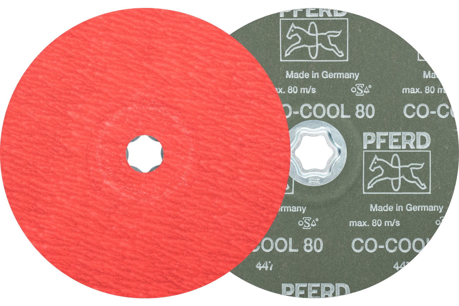 Disco de lija COMBICLICK, grano cerámico, Ø 180 mm CO-COOL80 para acero inoxidable
