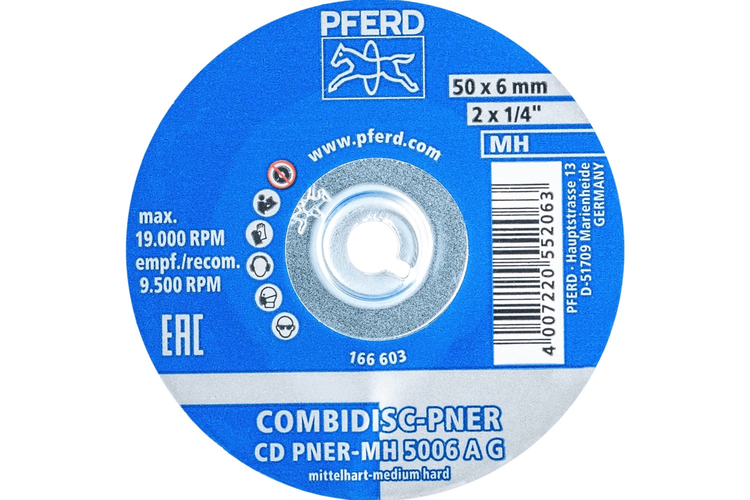 Disco de vellón prensado COMBIDISC CD PNER Ø 50 mm semiduro A, basto para acabado 