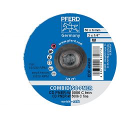 Disco de vellón prensado COMBIDISC CD PNER Ø 50 mm blando SIC, fino para acabado