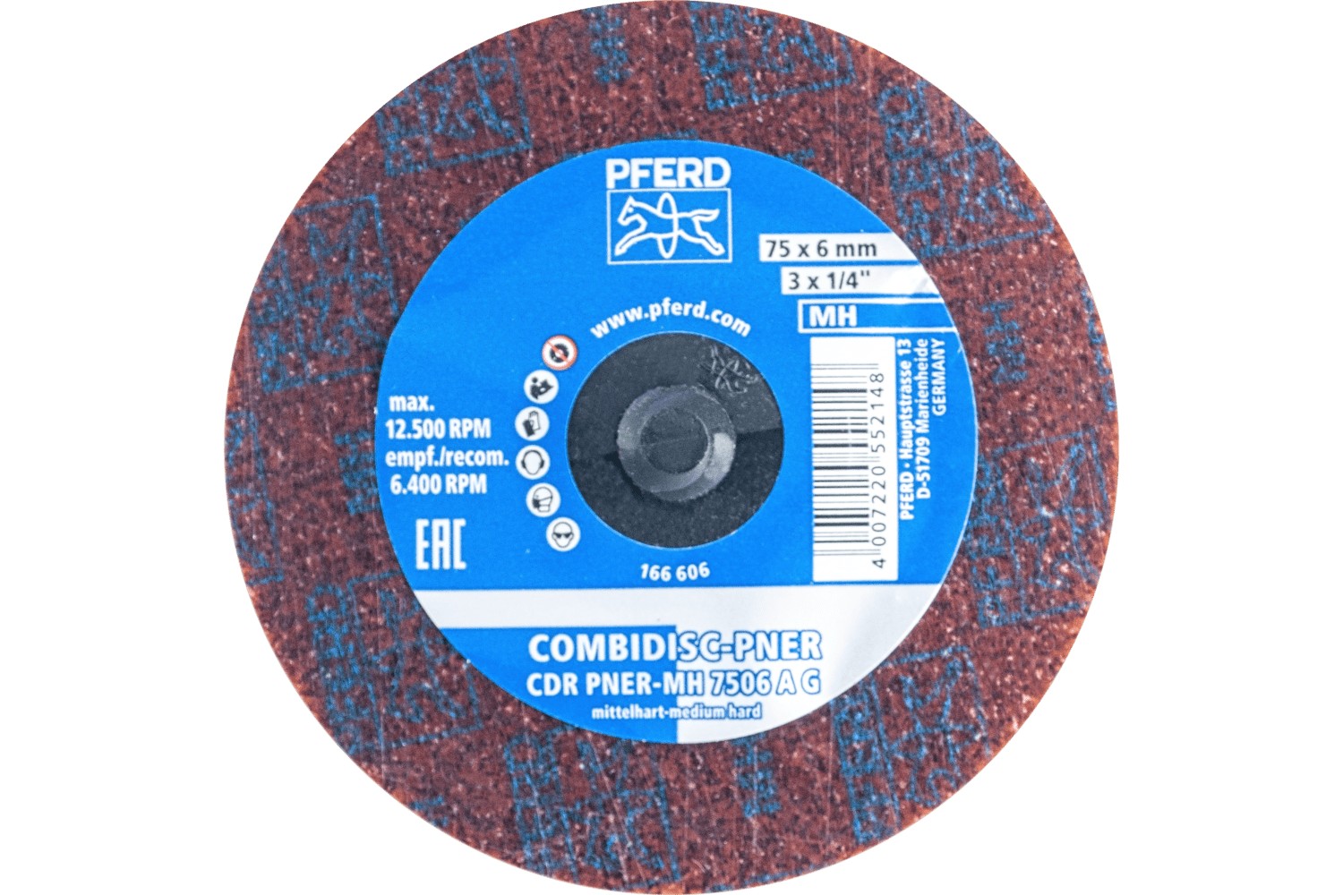 Disco de vellón prensado COMBIDISC CDR PNER Ø 75 mm semiduro A, basto para acabado 