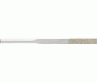 Lima de diamante para limadora manual plana cónica 3,3x1,0x55 mm, mango Ø 3 mm D126 (medio), en toda la superficie de trabajo