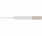 Lima de diamante para limadora manual plana cónica 6,3x1,0x73 mm, mango Ø 3 mm D126 (medio), en toda la superficie de trabajo
