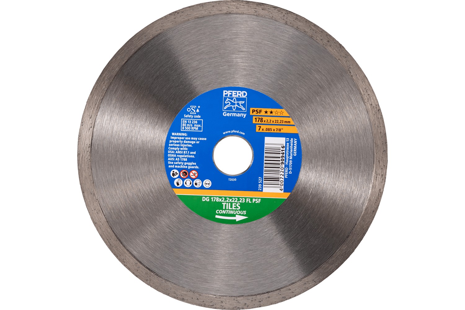 Disco de corte de diamante DG FL 150x2,2x22,23 mm PSF para corte de azulejos, gran calidad de corte