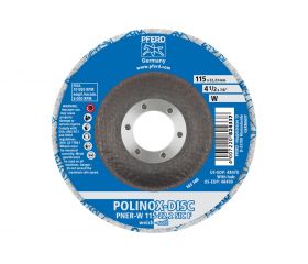 Disco de vellón prensado POLINOX DISC PNER Ø 115 mm agujero Ø 22,23 mm blando SIC fino para acabado