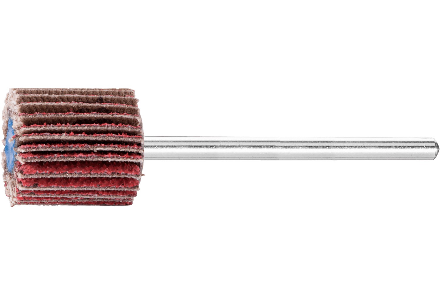 Abanico lijador, grano cerámico F Ø 15x15 mm, mango Ø 3 mm CO-COOL60, gran arranque en acero inoxidable