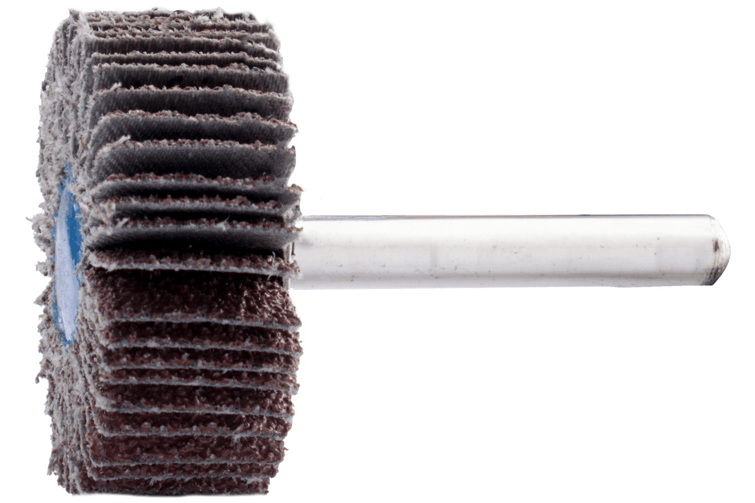 Abanico lijador de corindón F Ø 40x15 mm, mango Ø 6 mm, A40 para lijado fino y acabado