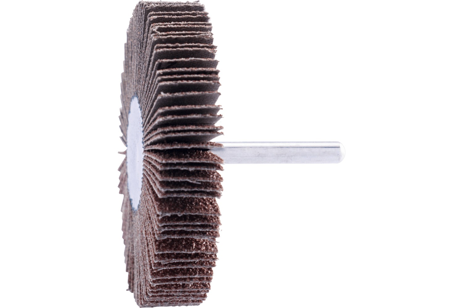 Abanico lijador de corindón F Ø 80x15 mm, mango Ø 6 mm, A40 para lijado fino y acabado