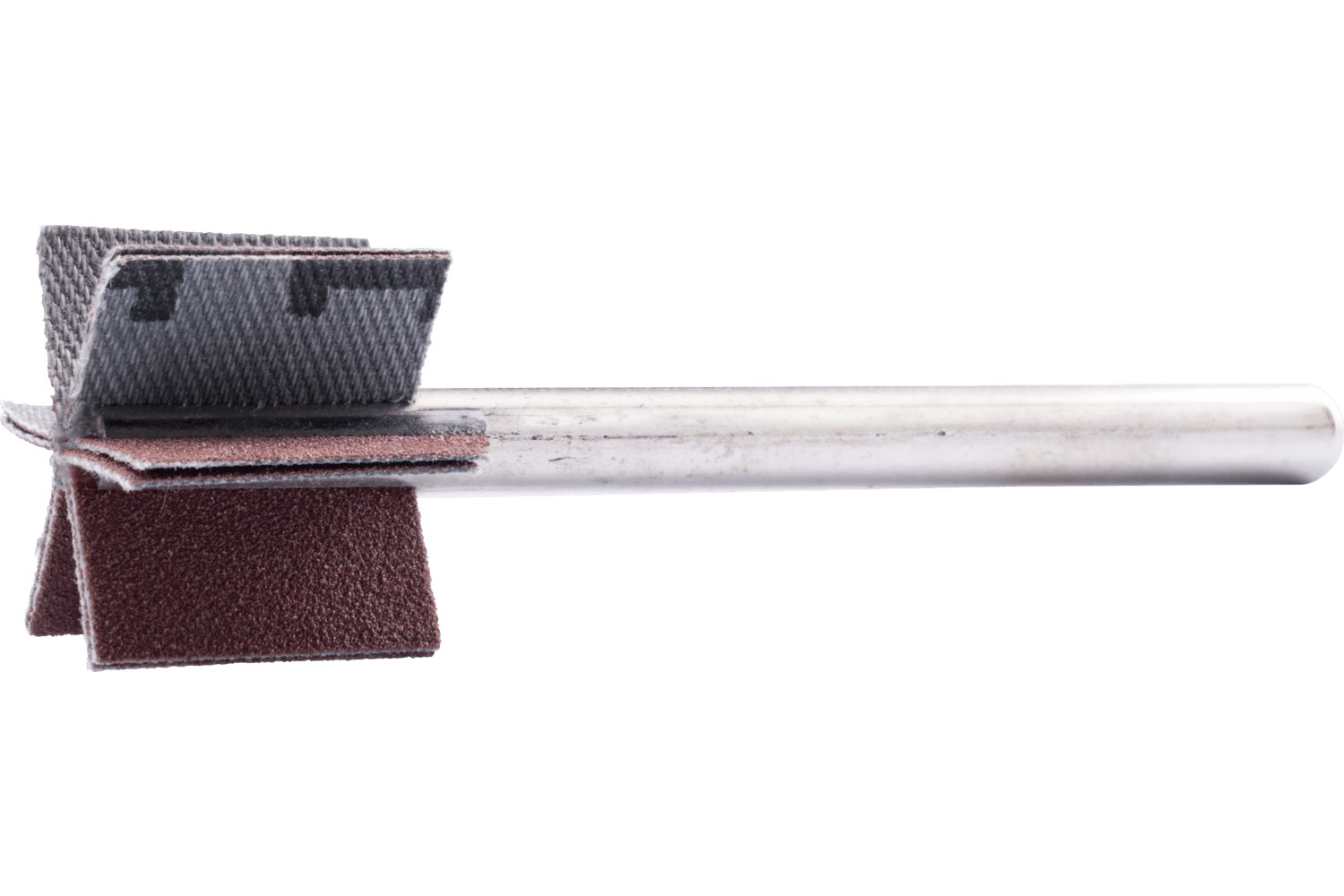 Abanico lijador de corindón F Ø 25x20 mm, mango Ø 6 mm, longitud 60 mm, láminas 6x2, láminas A150 para lijado fino y acabado