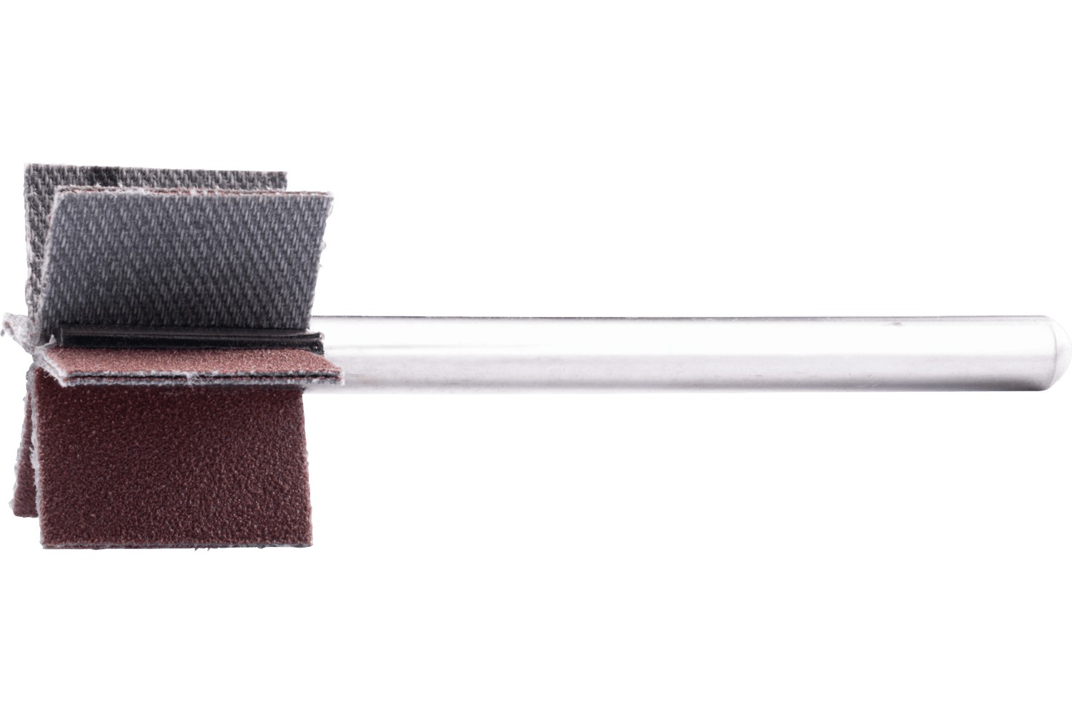 Abanico lijador de corindón F Ø 30x20 mm, mango Ø 6 mm, longitud 60 mm, láminas 6x2, láminas A150 para lijado fino y acabado